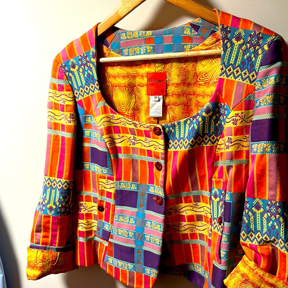 Size 40 Christian Lacroix cropped blazer from the Bazar collection vintage